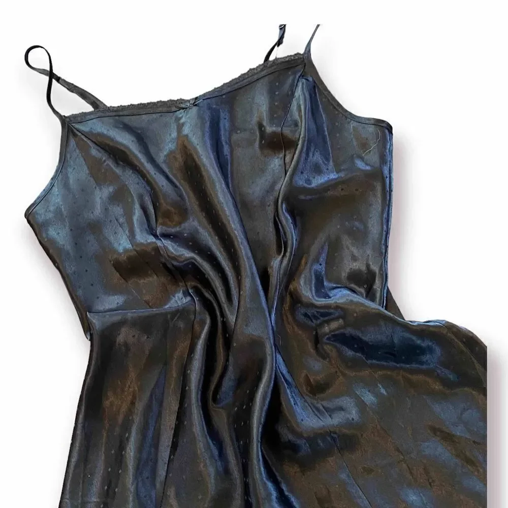 Black Satin Chemise by Apt. 9